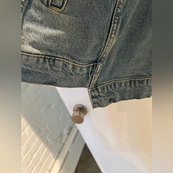 Free People- We the Free Long and Lean Denim Jacket - Picture 5 of 7